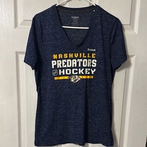 Reebok Navy Nashville Predators Tee